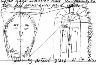 My sketch of the doorway at 3245 N Street, Washington, D.C.