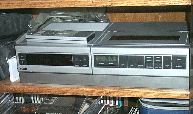 Closeup of AC/DC RCA videotape deck
